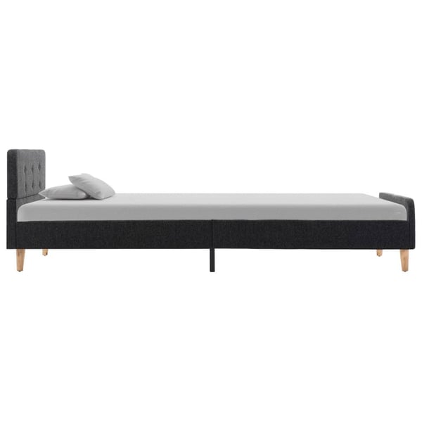 vidaXL sengestel 90 x 200 cm sækkelærred mørkegrå change1