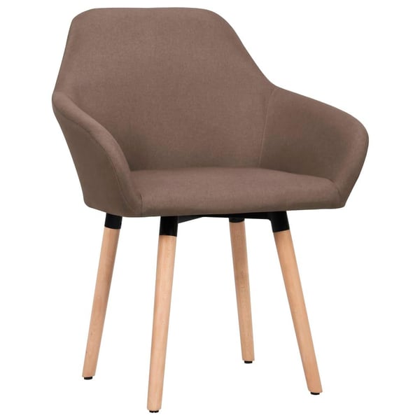 vidaXL spisebordsstole 2 stk. stof brun
