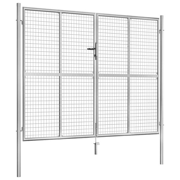 vidaXL Hageport galvanisert stål 306x200 cm sølvfarget
