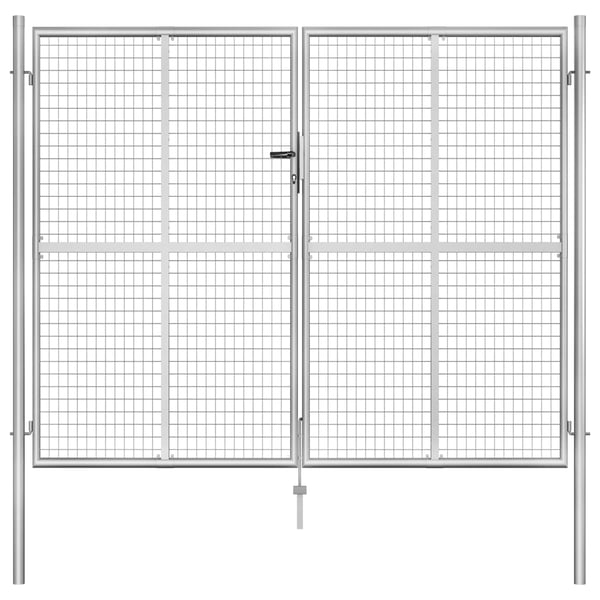 vidaXL Hageport galvanisert stål 300x200 cm sølvfarget