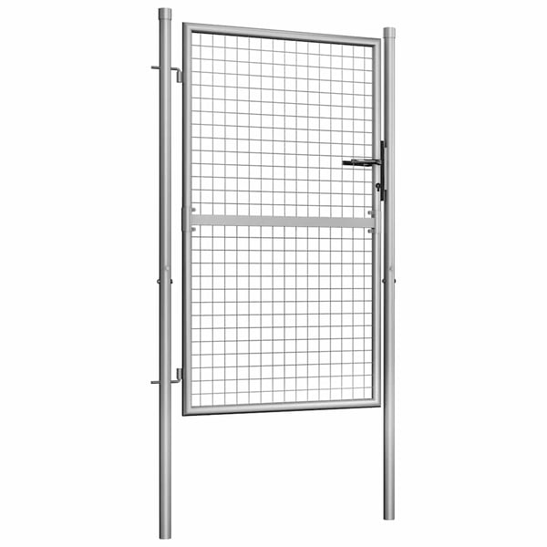 vidaXL Hageport galvanisert stål 105x125 cm sølvfarget