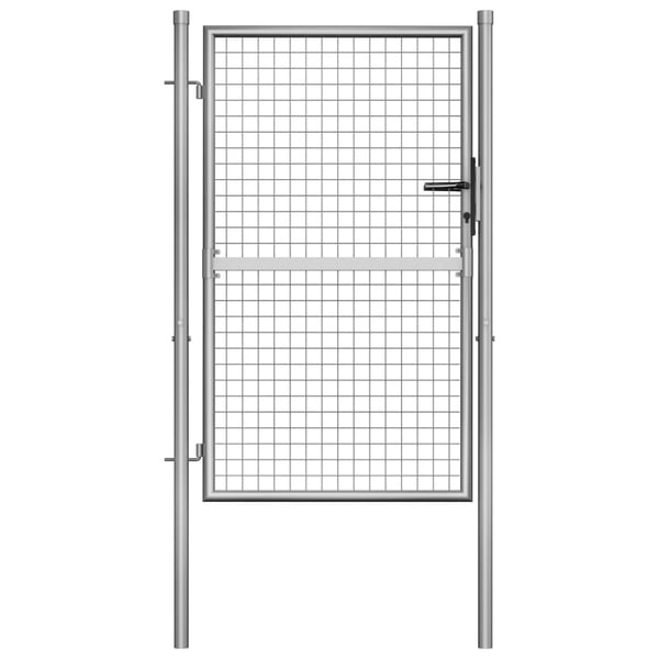 vidaXL Hageport galvanisert stål 105x125 cm sølvfarget