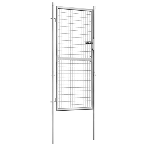 vidaXL Hageport galvanisert stål 105x175 cm sølvfarget