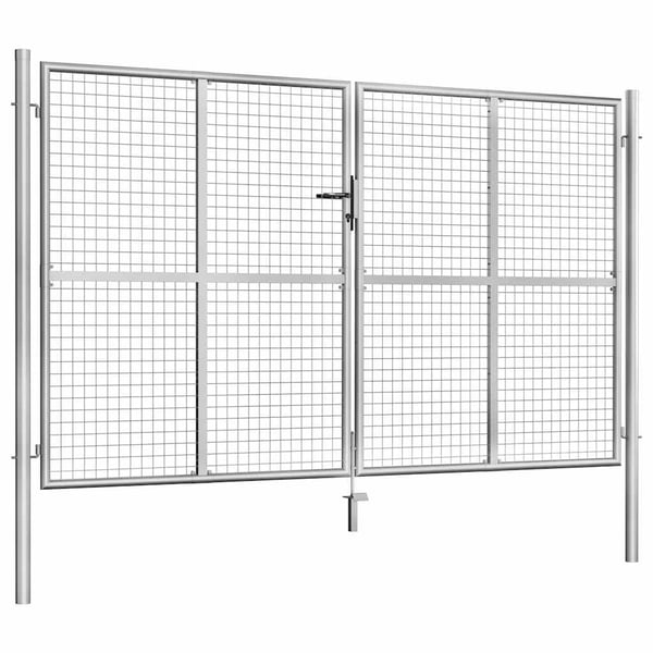 vidaXL Hageport galvanisert stål 306x150 cm sølvfarget