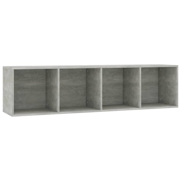 vidaXL Bokhylle/TV-benk betonggrå 36x30x143 cm sponplate