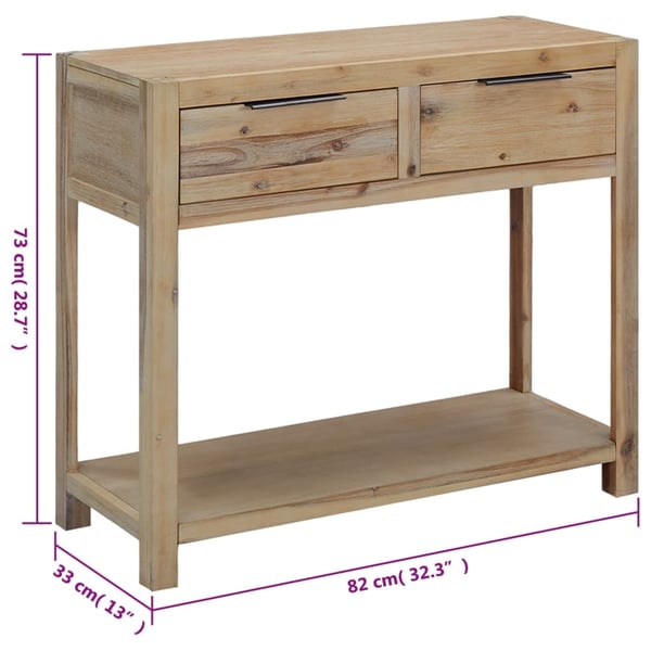 vidaXL Konsollbord 82x33x73 cm heltre akasie