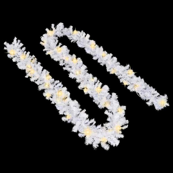 vidaXL Jouluköynnös LED-valoilla 10 m valkoinen