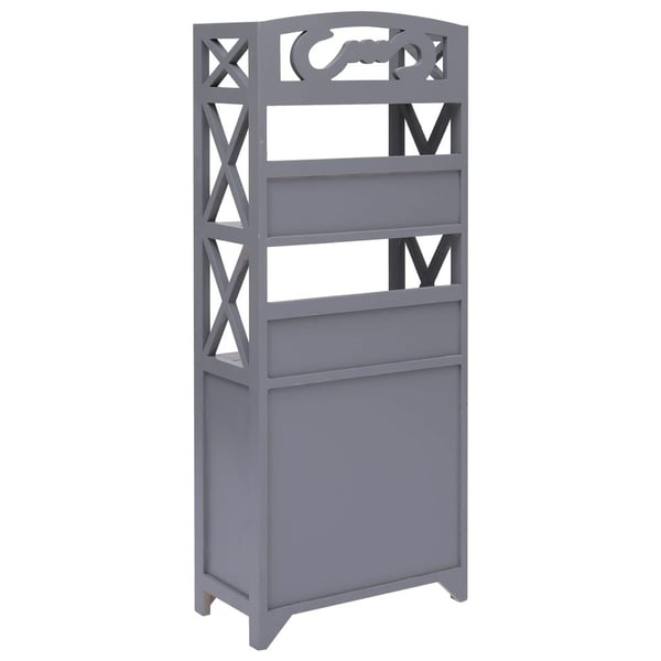 vidaXL badeværelsesskab 46x24x116 cm kejsertræ grå