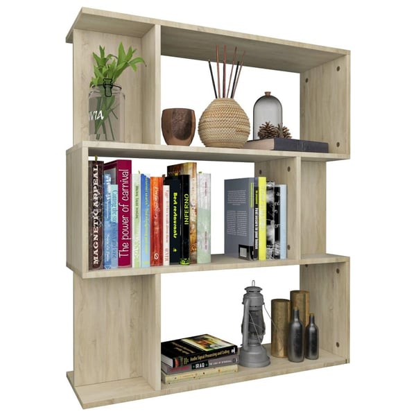 vidaXL Reol/rumdeler 80 x 24 x 96 cm spånplade sonoma-egetræsfarve