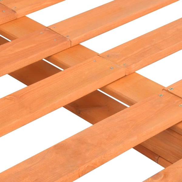 vidaXL palleseng massivt fyrretræ 140 x 200 cm brun