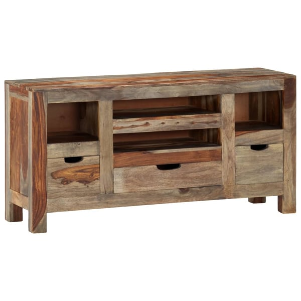 vidaXL skænk 100x30x50 cm massivt sheeshamtræ grå