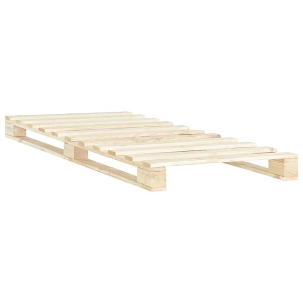 vidaXL Pallesengestel massivt fyrretræ 100 x 200 cm