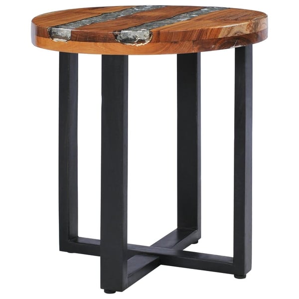 vidaXL Sofabord 40x45 cm heltre teak og polyresin change2