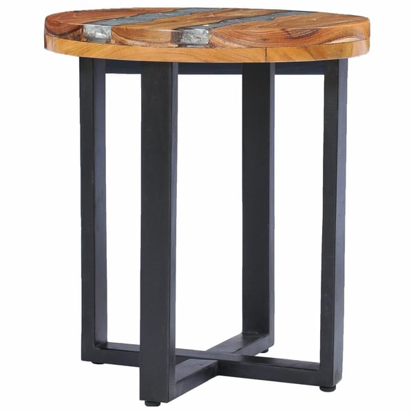vidaXL Sofabord 40x45 cm heltre teak og polyresin change2