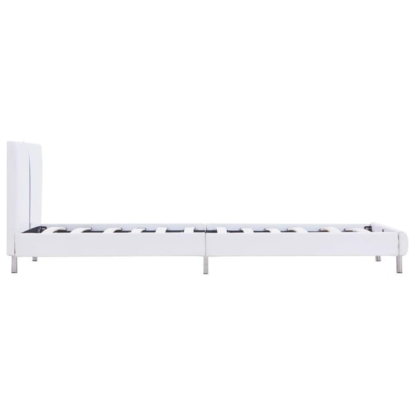 vidaXL sengestel 90 x 200 cm hvid kunstlæder change1