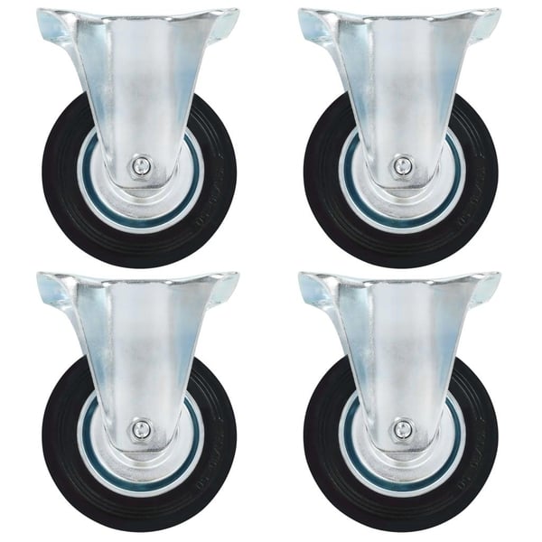 vidaXL faste hjul 12 stk. 100 mm