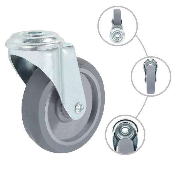 vidaXL Rullapyörät pultinrei´illä 12 kpl 100 mm