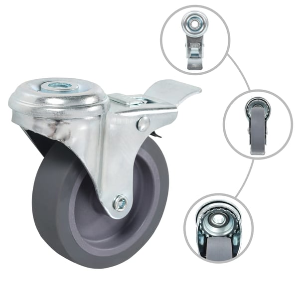vidaXL Svinghjul med bolthull 12 stk 75 mm