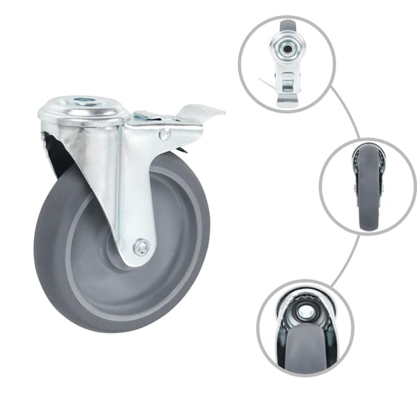 vidaXL Svinghjul med bolthull 8 stk 125 mm