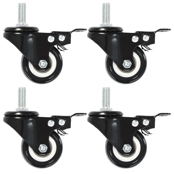 vidaXL Rullapyörät jarruilla 12 kpl 50 mm