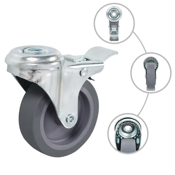 vidaXL Svinghjul med bolthull 8 stk 75 mm