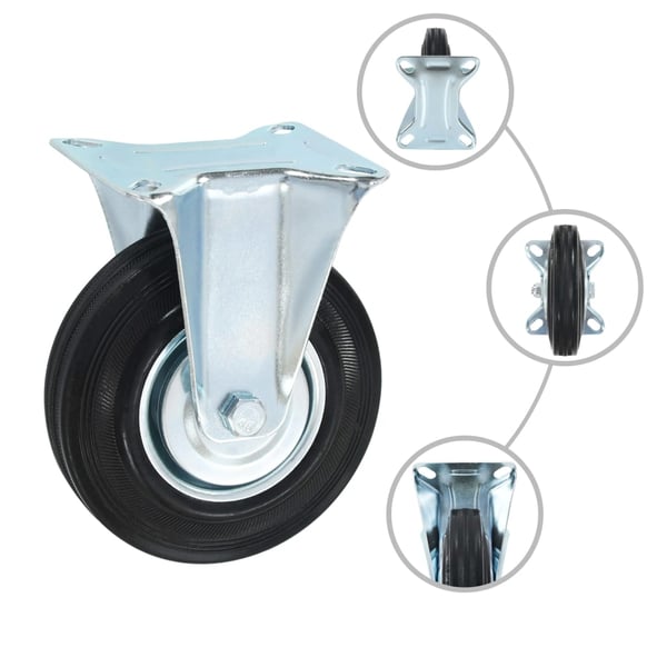 vidaXL Faste hjul 16 stk 125 mm