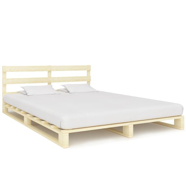 vidaXL palleseng massivt fyrretræ 160 x 200 cm