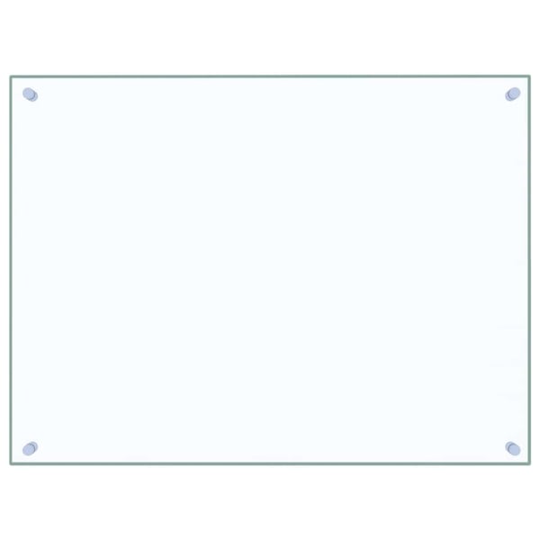 vidaXL stænkplade 80x60 cm hærdet glas gennemsigtig