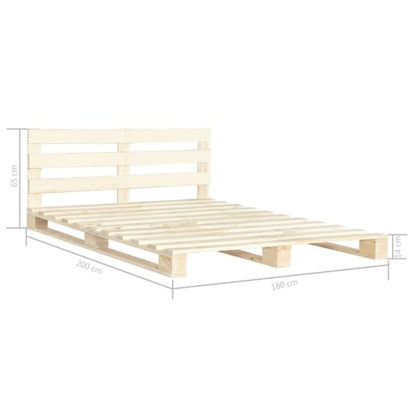 vidaXL palleseng massivt fyrretræ 180 x 200 cm