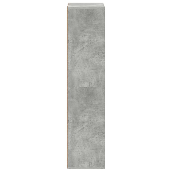 vidaXL Bokhylle/skjenk betonggrå 66x30x130 cm sponplate