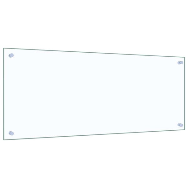 vidaXL stænkplade 100x40 cm hærdet glas gennemsigtig