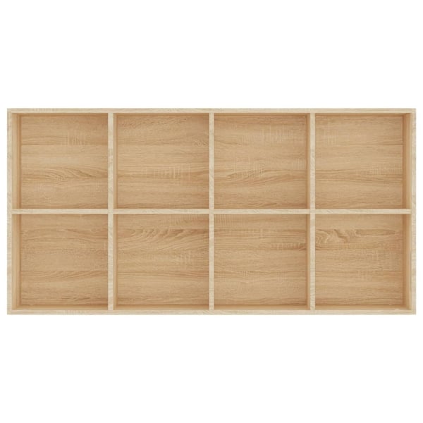 vidaXL Bokhylle/skjenk sonoma eik 66x30x130 cm konstruert tre