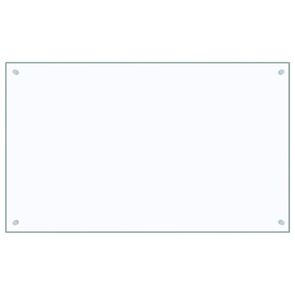 vidaXL Kjøkkenplate gjennomsiktig 100x60 cm herdet glass