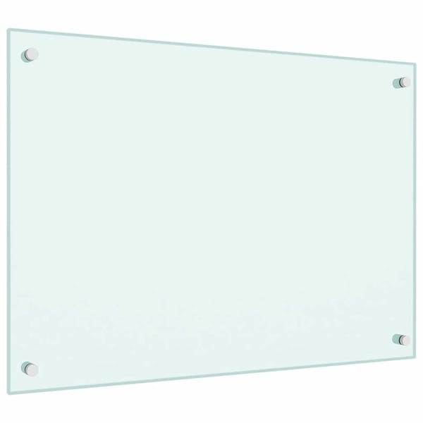 vidaXL Kjøkkenplate hvit 70x50 cm herdet glass