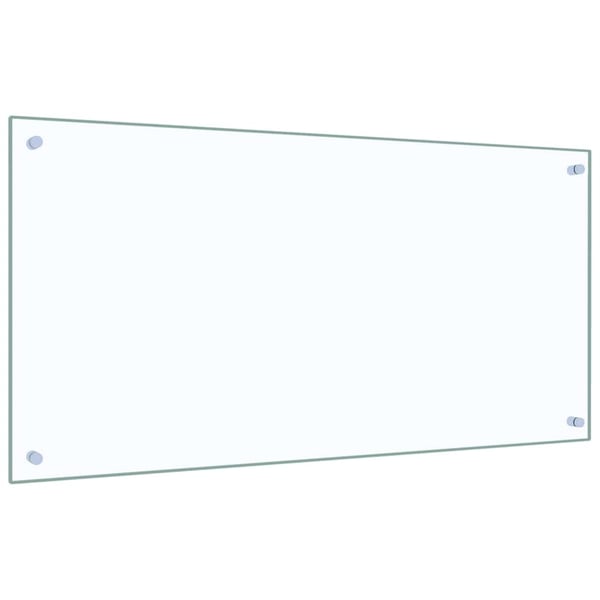 vidaXL Kjøkkenplate gjennomsiktig 100x50 cm herdet glass