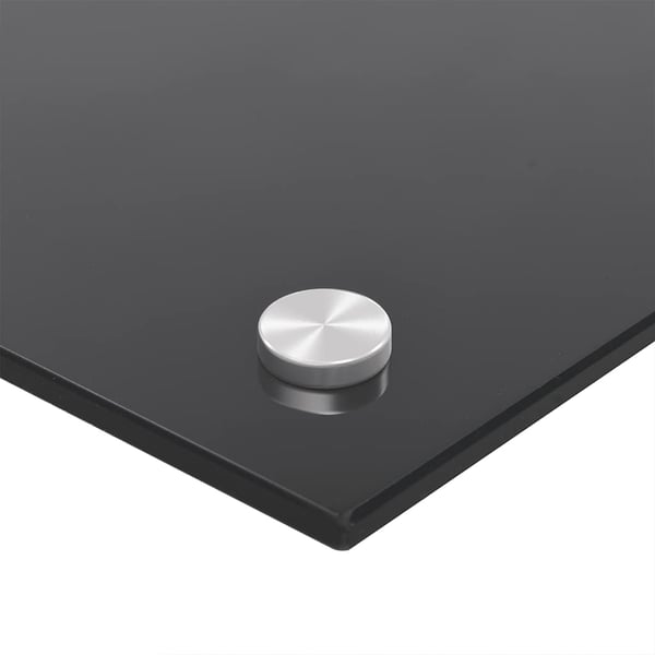 vidaXL stænkplade 70x60 cm hærdet glas sort