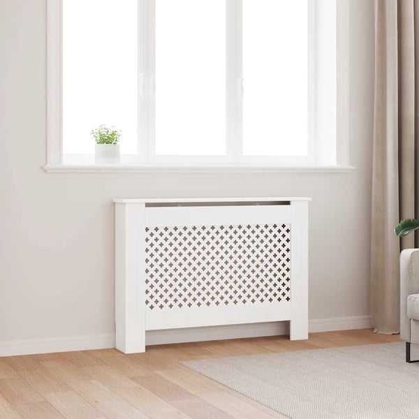 vidaXL Elementskydd vit 112x19x81,5 cm MDF