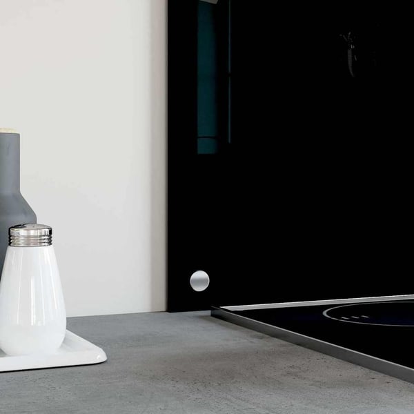 vidaXL Kjøkkenplate svart 100x50 cm herdet glass