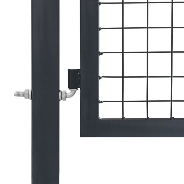 vidaXL havelåge med stolper stål 350 x 100 cm antracitgrå