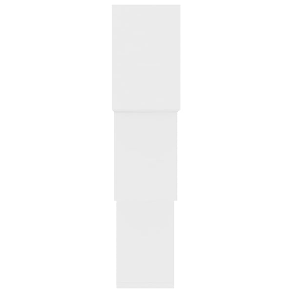 vidaXL Vegghyller kubeformet hvit 68x15x68 cm sponplate