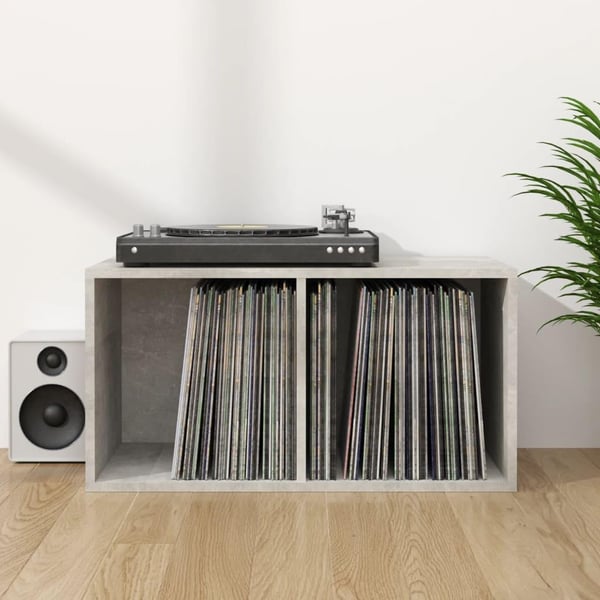 vidaXL Oppbevaringsboks LP betonggrå 71x34x36 cm konstruert tre
