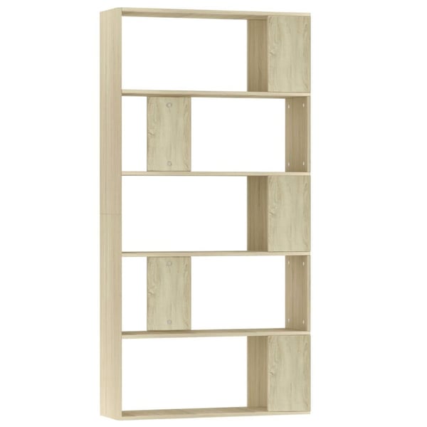 vidaXL Bokhylle/Romdeler sonoma eik 80x24x159 cm sponplate