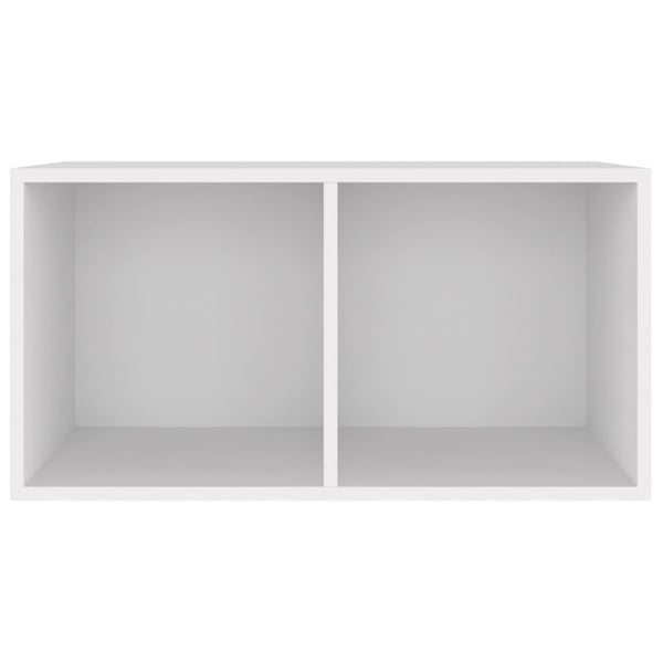vidaXL Oppbevaringsboks LP hvit 71x34x36 cm konstruert tre