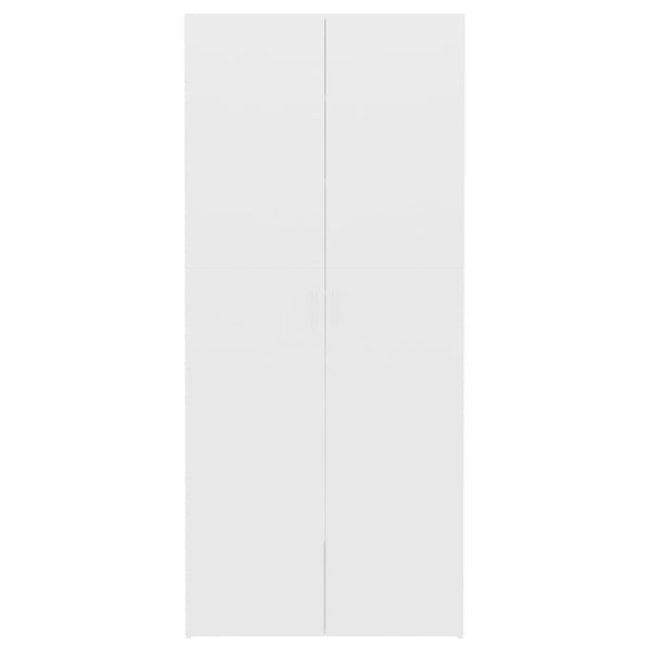 vidaXL Kenkäkaappi valkoinen 80x35,5x180 cm tekninen puu