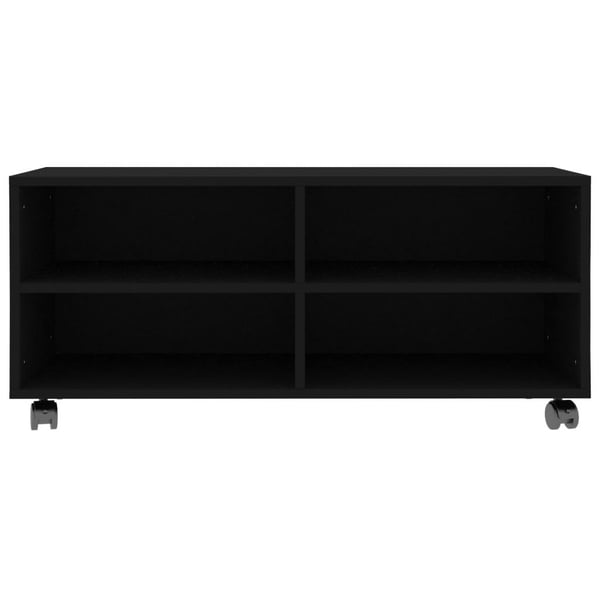 vidaXL tv-skab med hjul 90 x 35 x 35 cm spånplade sort
