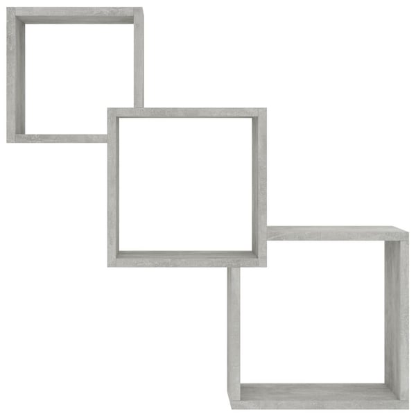 vidaXL Vegghyller kubeformet betonggrå 68x15x68 cm konstruert tre