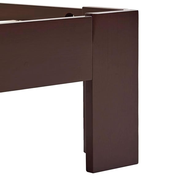 vidaXL Seng/Sengeramme mørkebrun heltre furu 90x200 cm change1