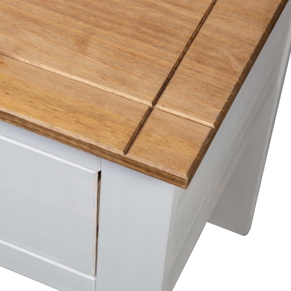 vidaXL Nattbord hvit 46x40x57 cm furu Panama Range