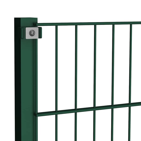 vidaXL Gjerdepanel med stolper jern 176,5x80 cm grønn