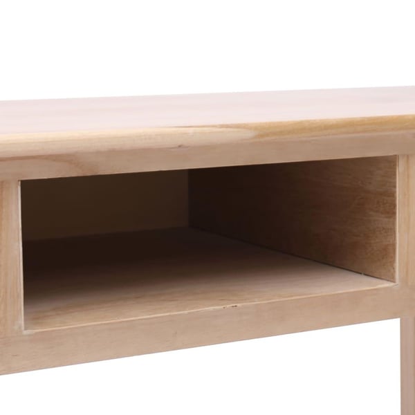 vidaXL skrivebord 110 x 45 x 76 cm træ naturfarvet